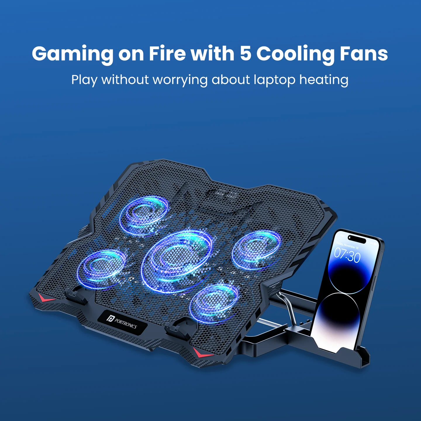 PORTRONICS My Buddy Air 3 Laptop Cooling Stand - Image 3