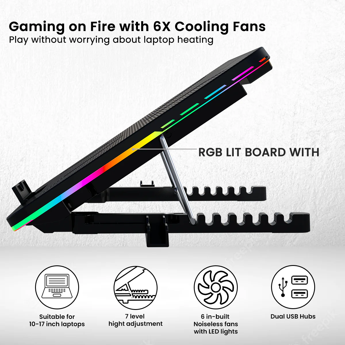 PORTRONICS My Buddy Air Laptop Cooling Stand - Image 3