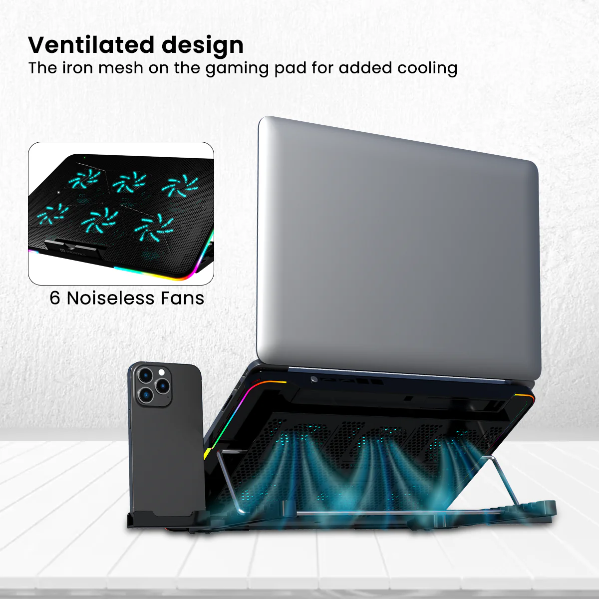 PORTRONICS My Buddy Air Laptop Cooling Stand - Image 4