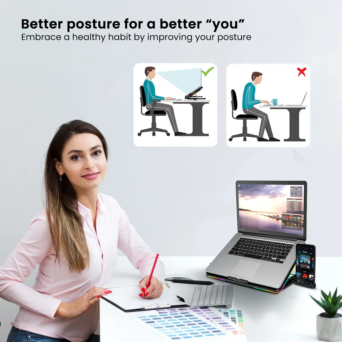PORTRONICS My Buddy Air Laptop Cooling Stand - Image 6