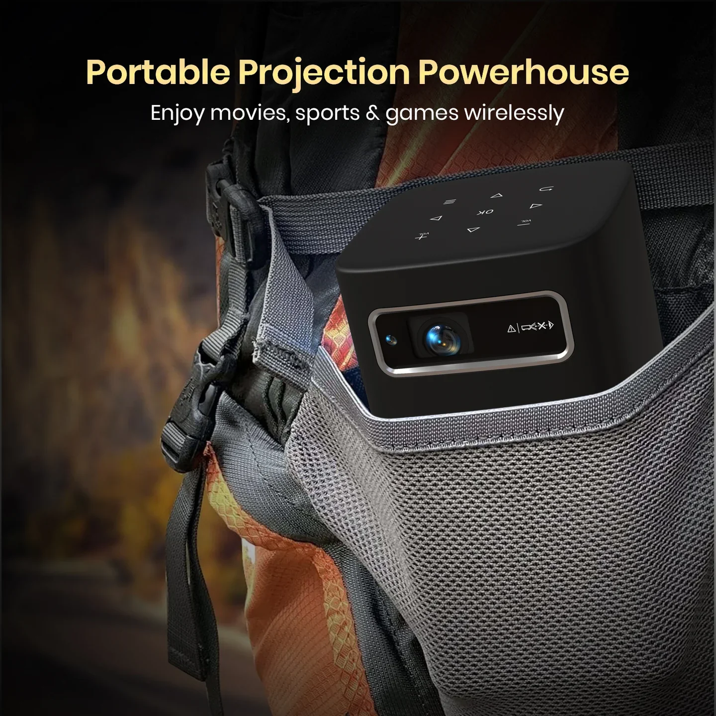 PORTRONICS Pico 13 Rechargeable Smart LED Projector | 4K UHD Support | 3500 Lumens | Rechargeable | DLP Technology - Image 2