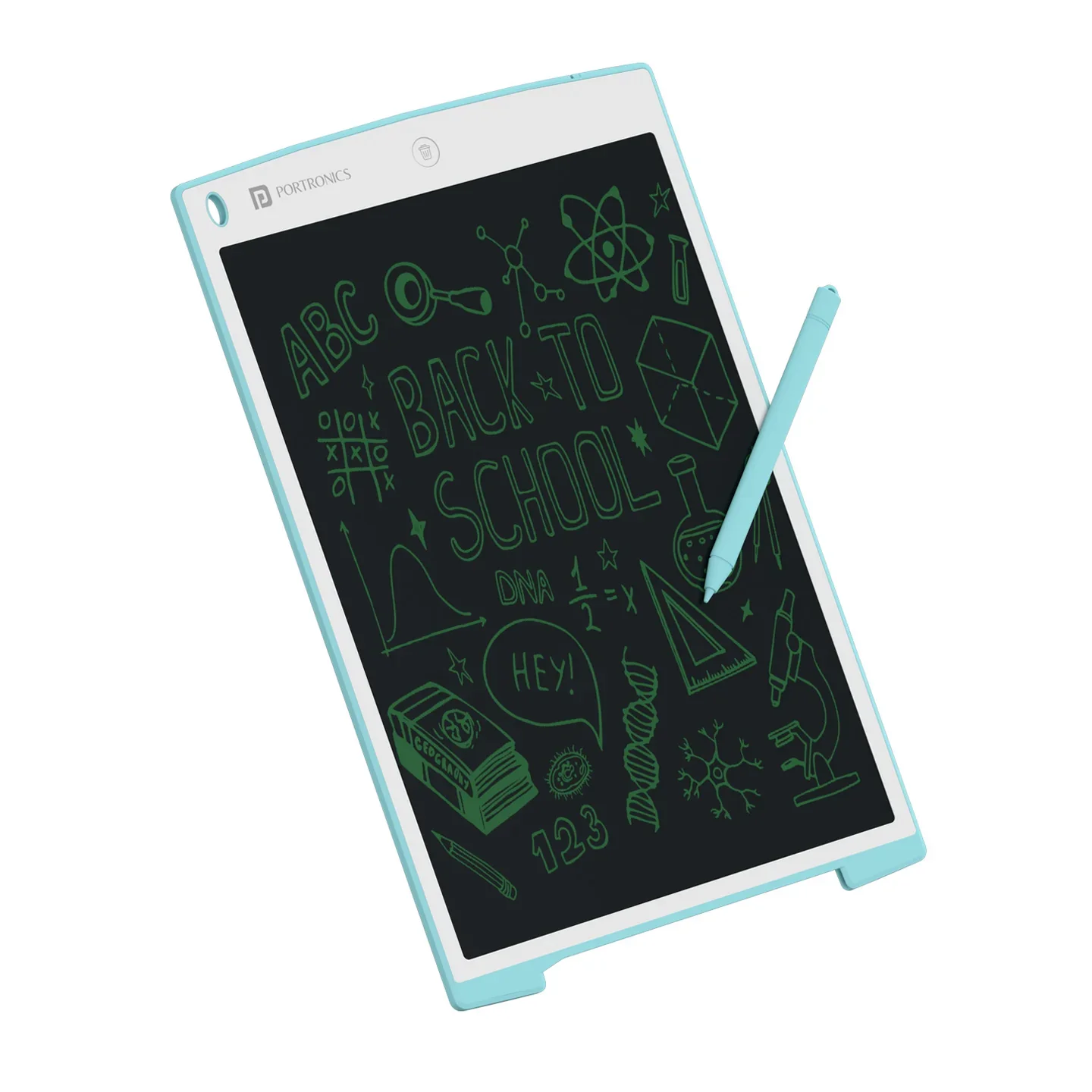PORTRONICS Ruffpad 12 Re Writable LCD Pad | Green LCD | One-Press Erase | 12 Inches Screen | Erase Lock Switch - Image 13