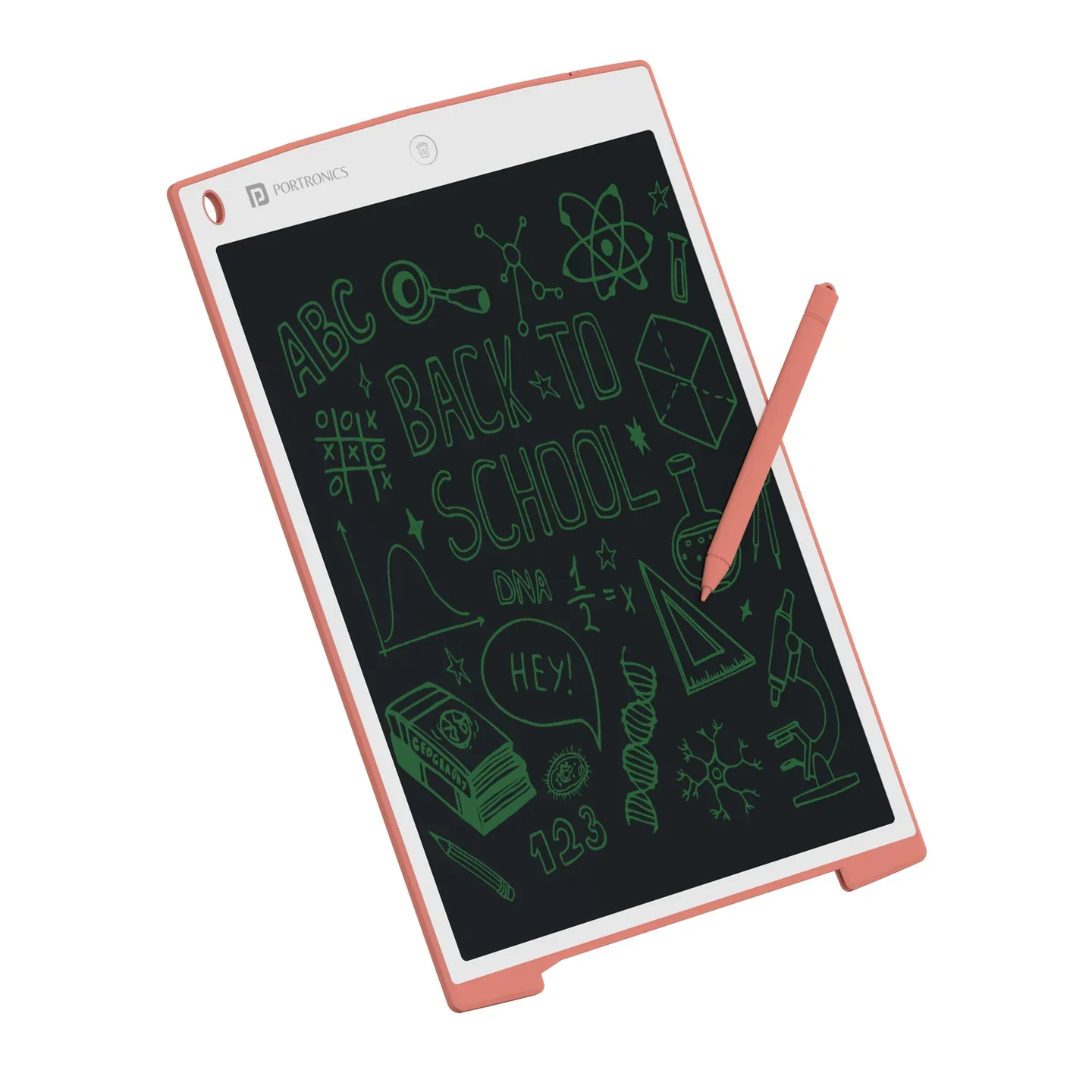 PORTRONICS Ruffpad 12 Re Writable LCD Pad | Green LCD | One-Press Erase | 12 Inches Screen | Erase Lock Switch - Image 7