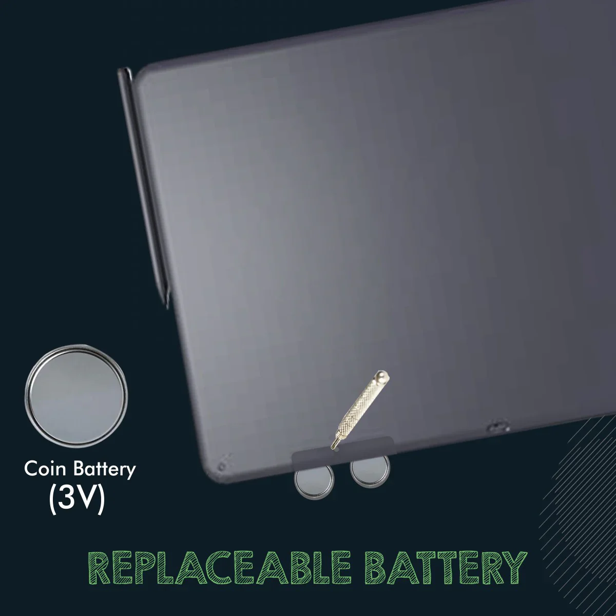 PORTRONICS Ruffpad 15" Re-Writable Writing Pad | Monocolor LCD | One-Tap Erase | 15 Inches Screen | Smart Lock - Image 4
