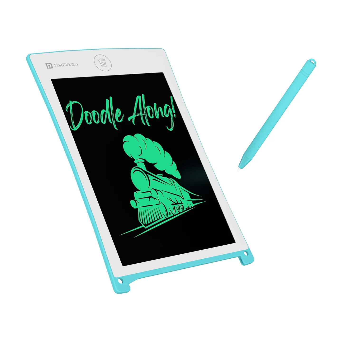 PORTRONICS Ruffpad 8.5 " Re-Writable LCD PAD | Green Colour LCD | One-Press Erase | 8.5 Inches Screen | Erase Lock Switch - Image 7