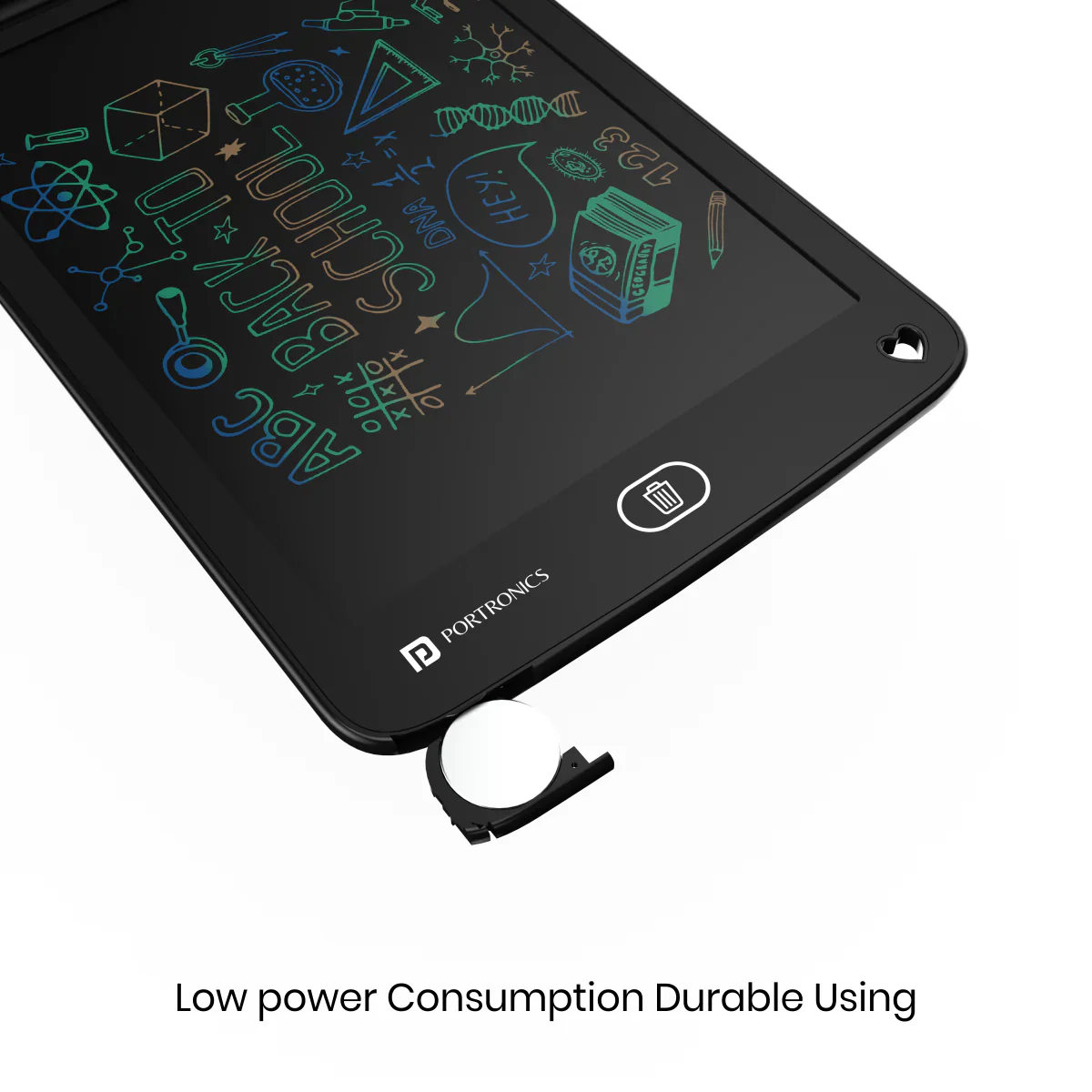 PORTRONICS Ruffpad 8.5M Multicolor LCD Writing Pad | Multicolor LCD | One-Tap Erase | 8,5 Inches Screen | Smart Lock - Image 7