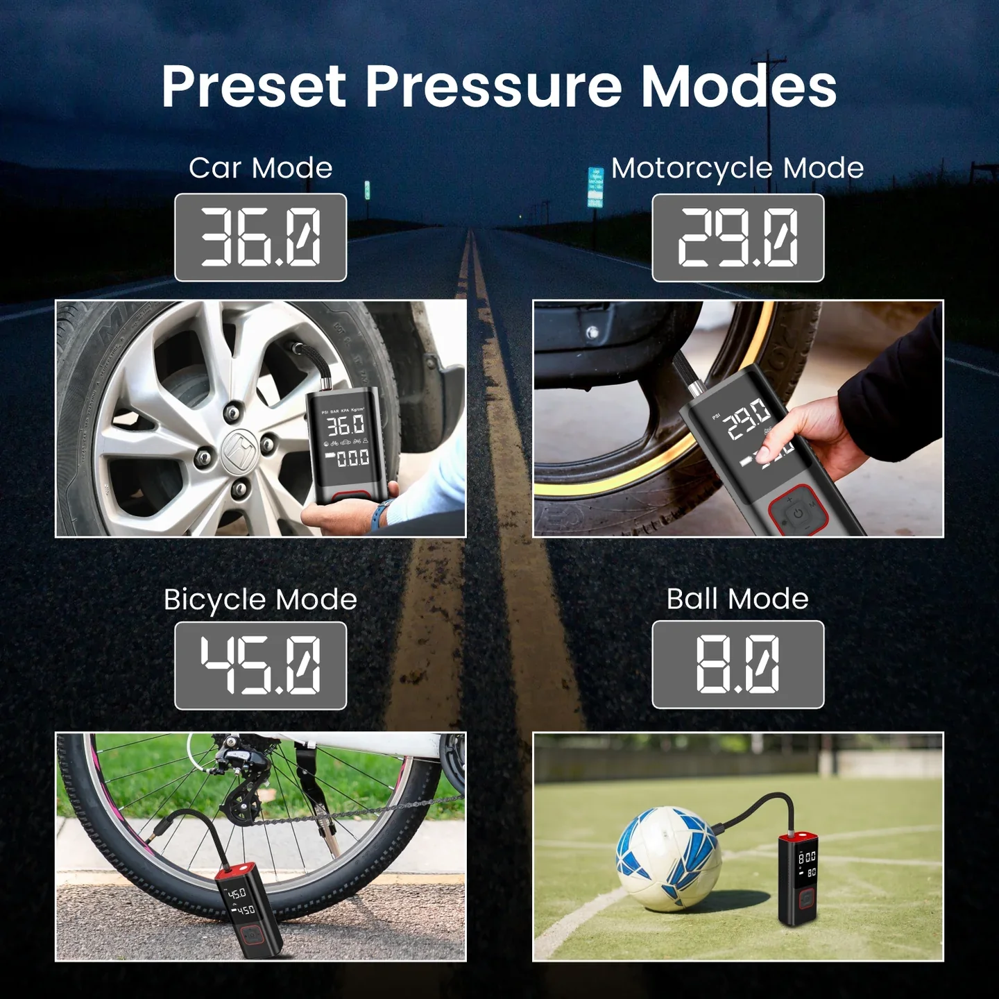 PORTRONICS Vayu 2.0 Rechargeable Tyre Inflator | 6000 mAh | Flashlight | LED Display | Type-C Charging - Image 8