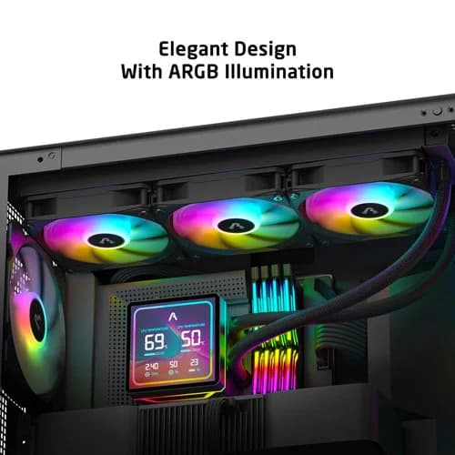 ProLab Design AI360LCD ARGB 360mm CPU AIO Liquid Cooler - Image 3