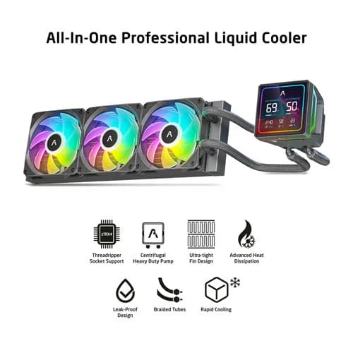 ProLab Design AI360LCD ARGB 360mm CPU AIO Liquid Cooler - Image 4