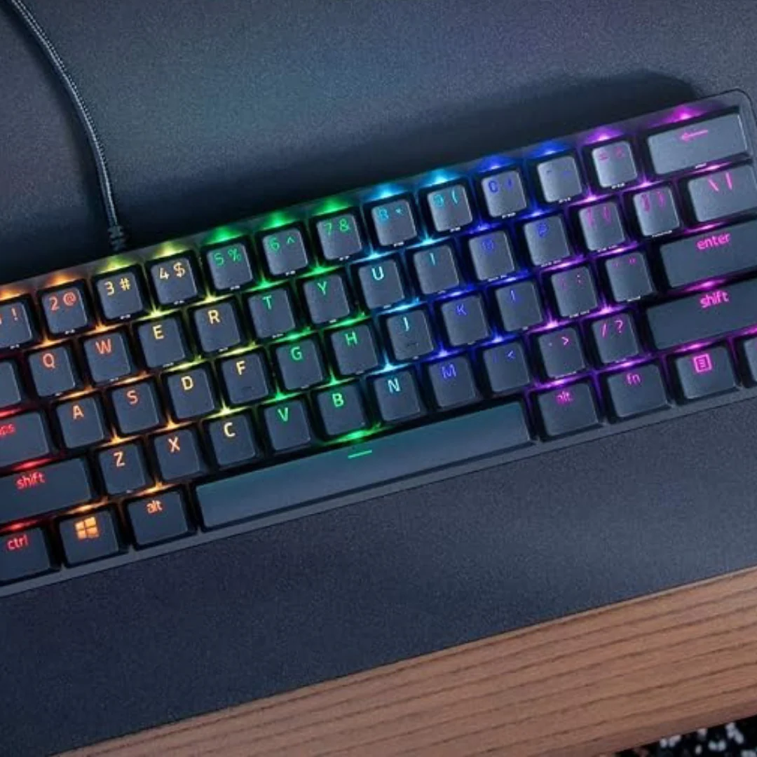 Razer Huntsman Mini Gaming Keyboard Clicky Optical Purple Switches (Black) - Image 2