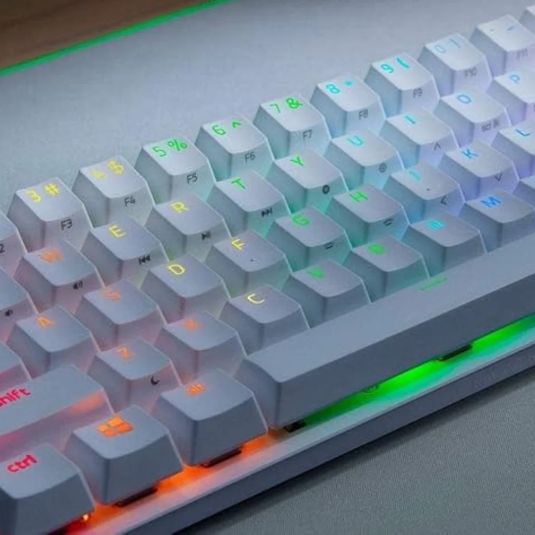 Razer Huntsman Mini Gaming Keyboard Clicky Optical Purple Switches (Mercury) - Image 2