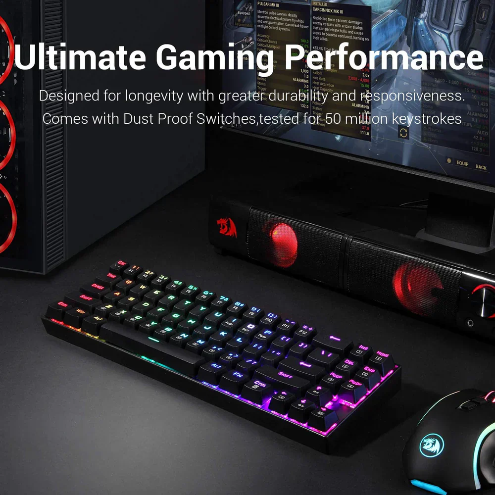 Redragon DEIMOS K599 - TKL 2.4G+Wired RGB Mechanical Keyboard (Red Switch) - Image 10
