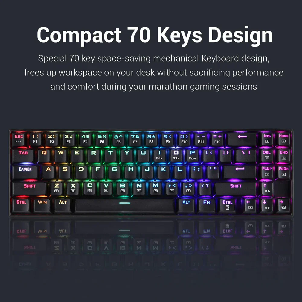 Redragon DEIMOS K599 - TKL 2.4G+Wired RGB Mechanical Keyboard (Red Switch) - Image 7