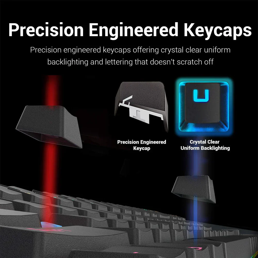 Redragon DEIMOS K599 - TKL 2.4G+Wired RGB Mechanical Keyboard (Red Switch) - Image 9