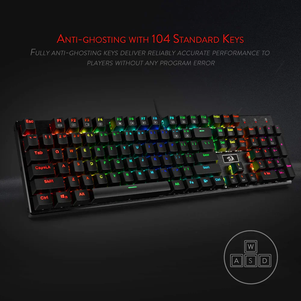 Redragon Devarajas K556 - 104 Keys Wired Mechanical Keyboard (Brown Switch) - Image 5
