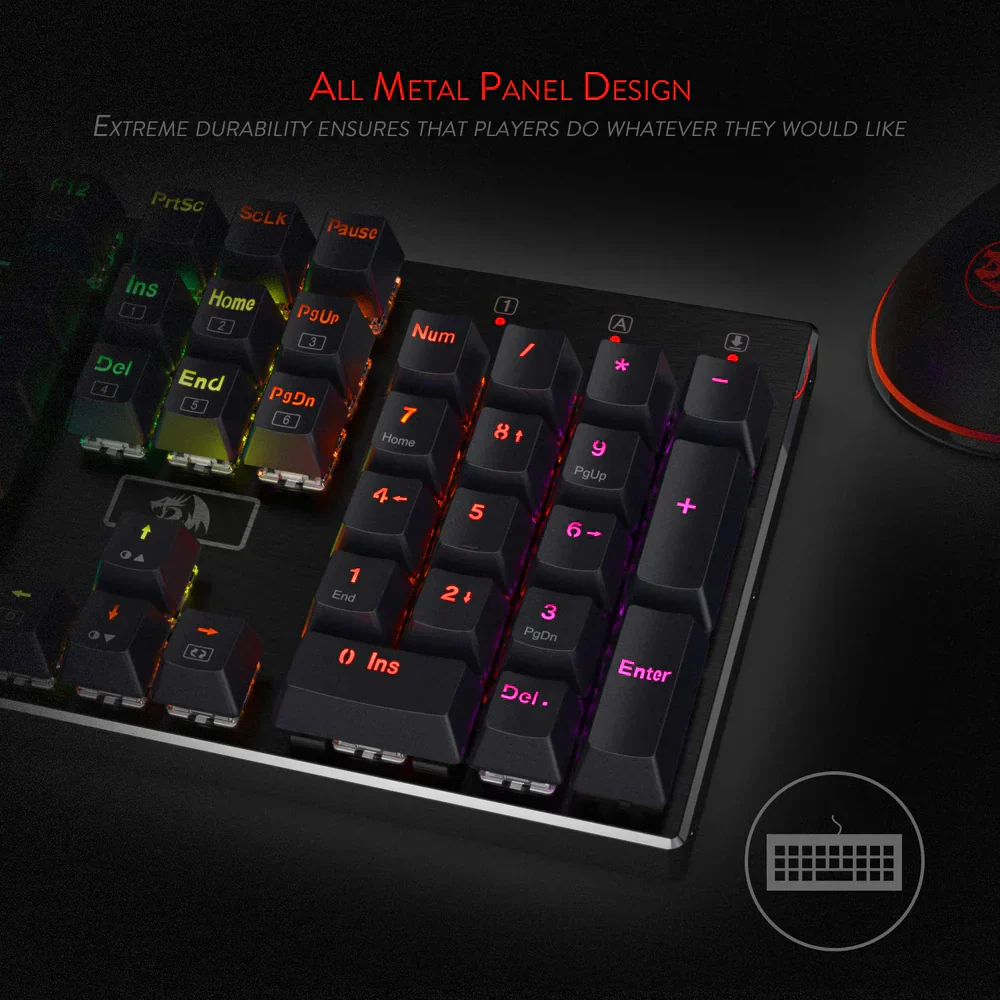 Redragon Devarajas K556 - 104 Keys Wired Mechanical Keyboard (Brown Switch) - Image 6