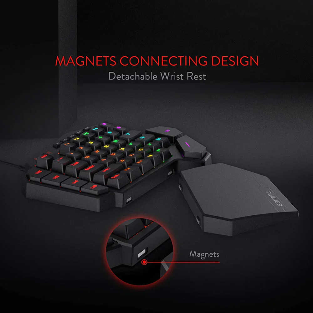 Redragon DITI K585 - One Handed Wired RGB Mechanical Keyboard (Blue Switch) - Image 11