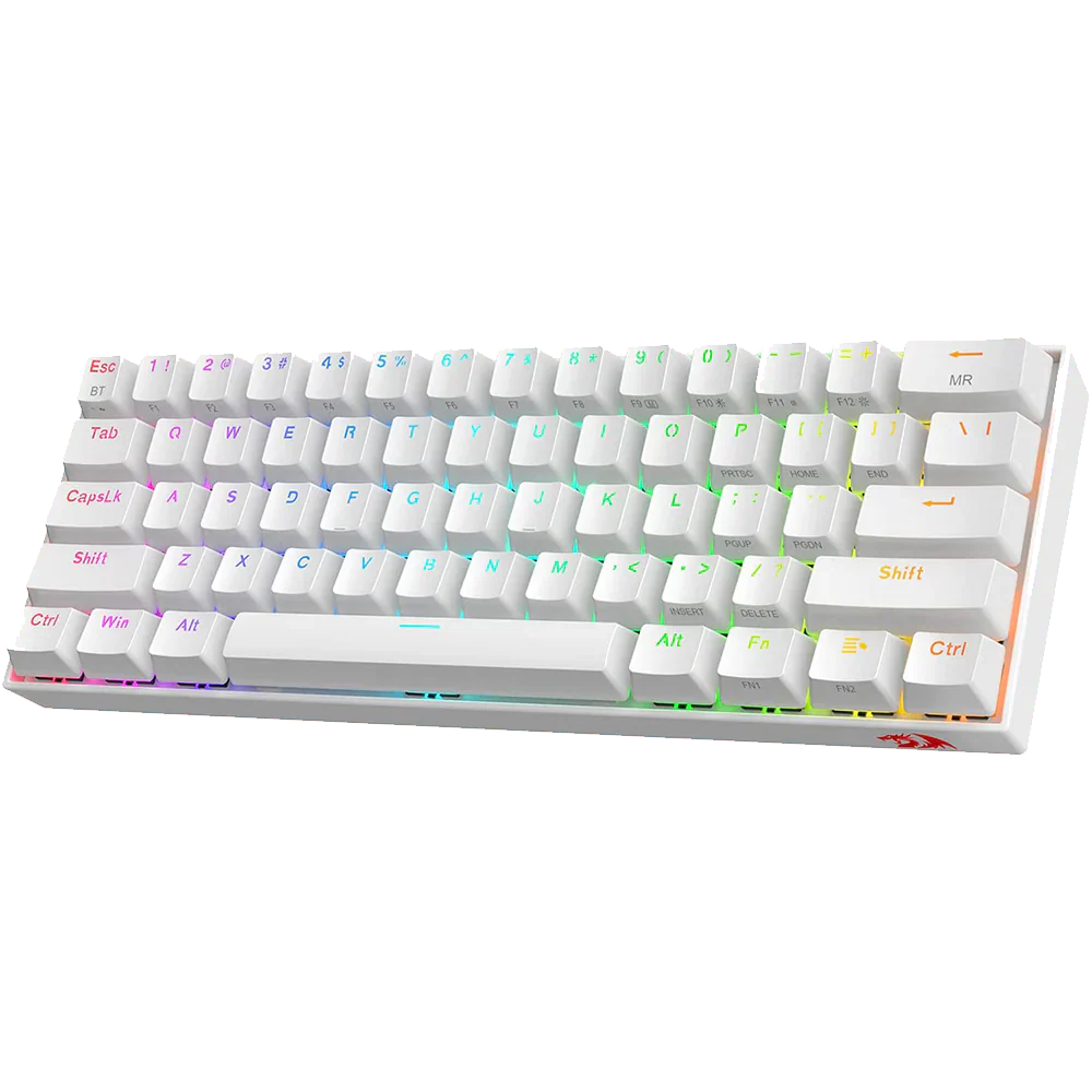 Redragon Draconic Pro K530 Pro - 60% Bluetooth+2.4Ghz+Wired Mechanical Keyboard White (Red Switch) - Image 4
