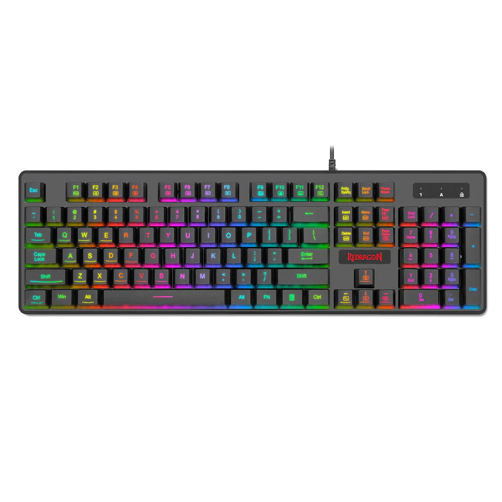Redragon DYAUS PRO K509-1 - 104 Keys RGB Wired Keyboard without side LED (Mechanical Feel) - Image 2