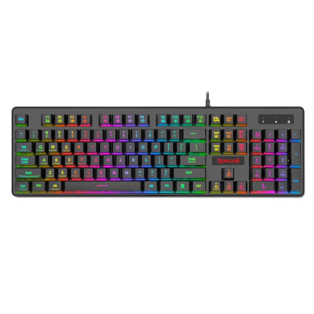 Redragon DYAUS PRO K509-1 - 104 Keys RGB Wired Keyboard without side LED (Mechanical Feel) - Image 4