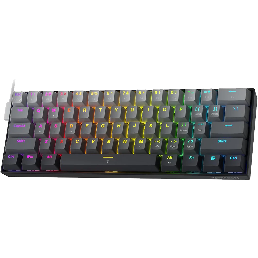 Redragon Fizz K617 60% Wired Mechanical Keyboard Mystic Grey (Magnetic Switch) - Image 4