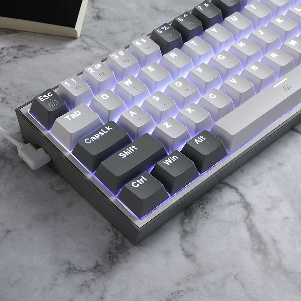 Redragon Fizz K617 - 60% Wired Mechanical Keyboard White and Grey (Red Switches) - Image 11