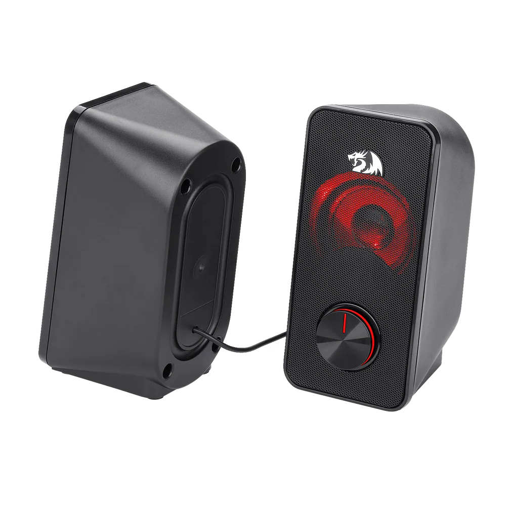 Redragon GS500 Stentor Desktop Wired Gaming Computer Speaker with Red Backlight