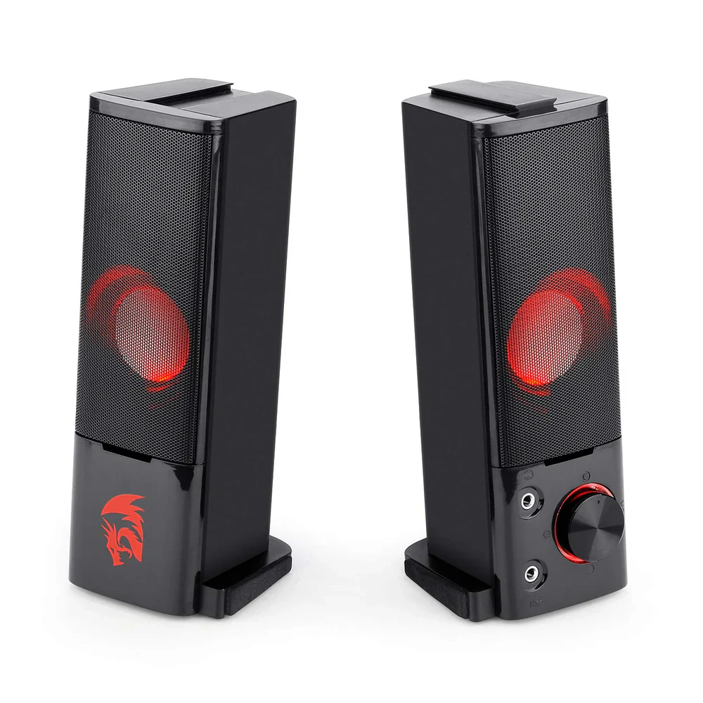 Redragon GS550 Orpheus Desktop Wired Computer Gaming Speakers with Red Backlight