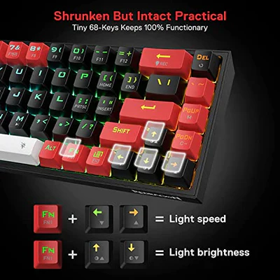 Redragon K631 PRO CASTOR RGB Bluetooth/2.4Ghz/Keyboard (Red Switch) - Image 12