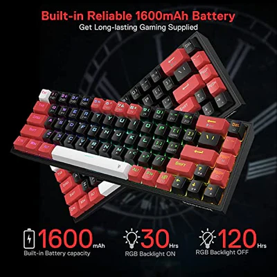 Redragon K631 PRO CASTOR RGB Bluetooth/2.4Ghz/Keyboard (Red Switch) - Image 5