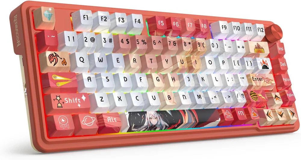 Redragon K673 UCAL Pro Anime Theme Bluetooth/2.4Ghz/Keyboard (Custom Switch)