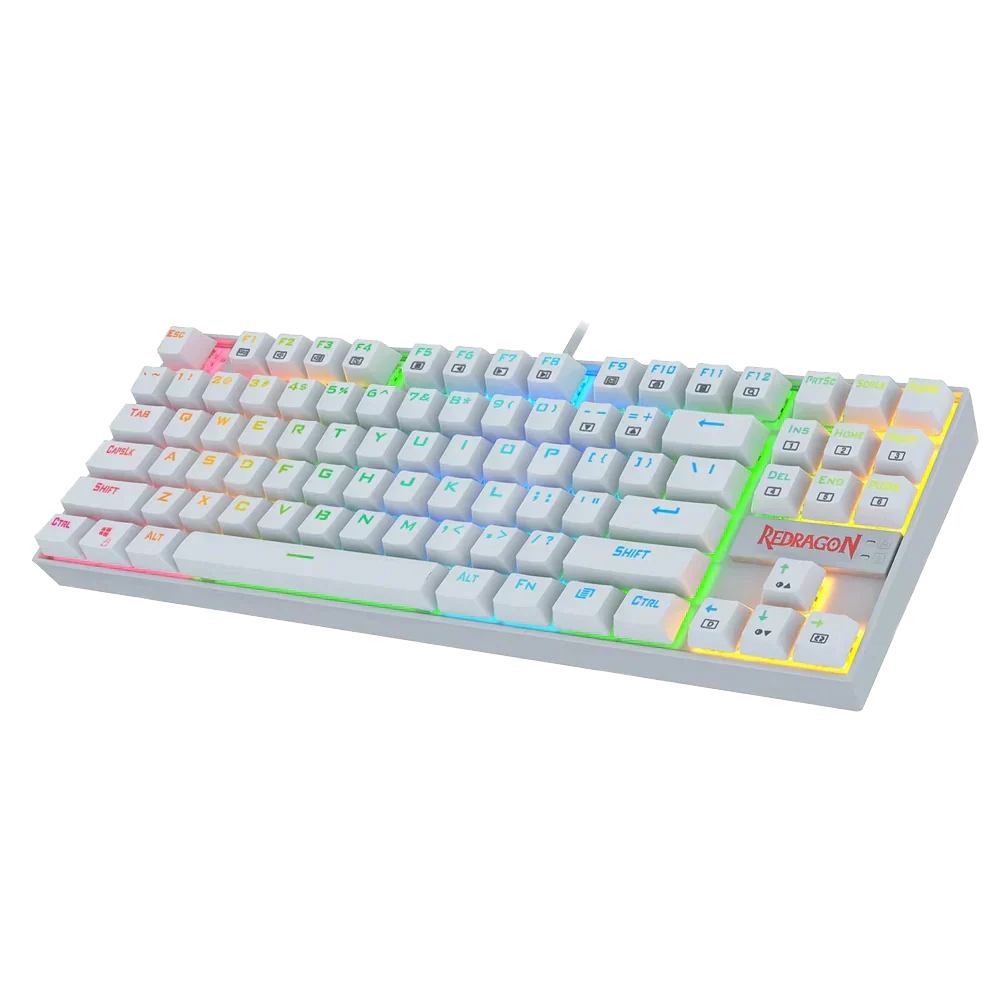 Redragon KUMARA K552 - TKL WIRED MECHNICAL KEYBAORD RGB WHITE (Blue Switch) - Image 3