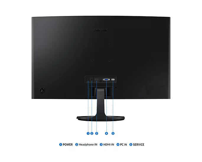 Samsung LS24D368 24" FHD VGA/HDMI/100hz/Curved Monitor - Image 6