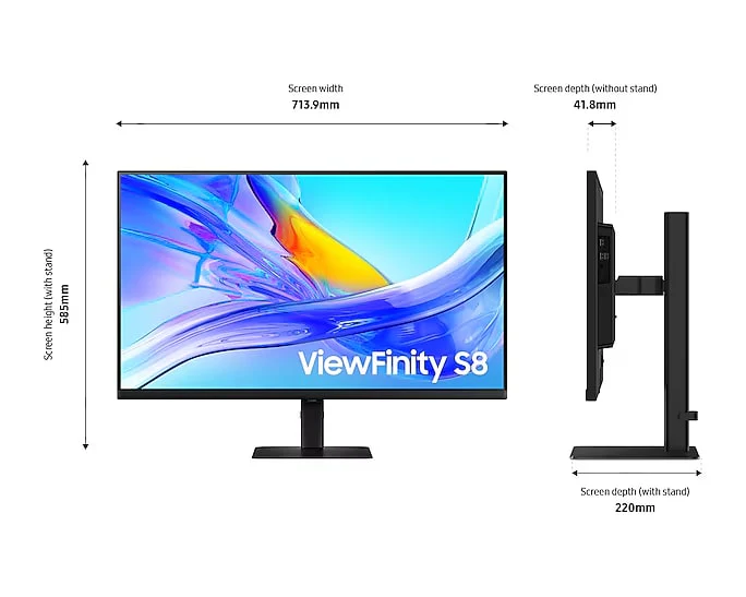 Samsung LS32D800U 32" 4k UHD sRGB/USB-C/Monitor - Image 7