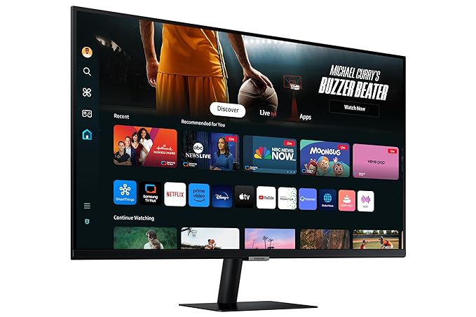 Samsung LS32DM700UWXXL 32" 4K UHD HDMI-2/OTT Apps/Office 365/Wi-Fi Bluetooth/Remote/Black Monitor - Image 2