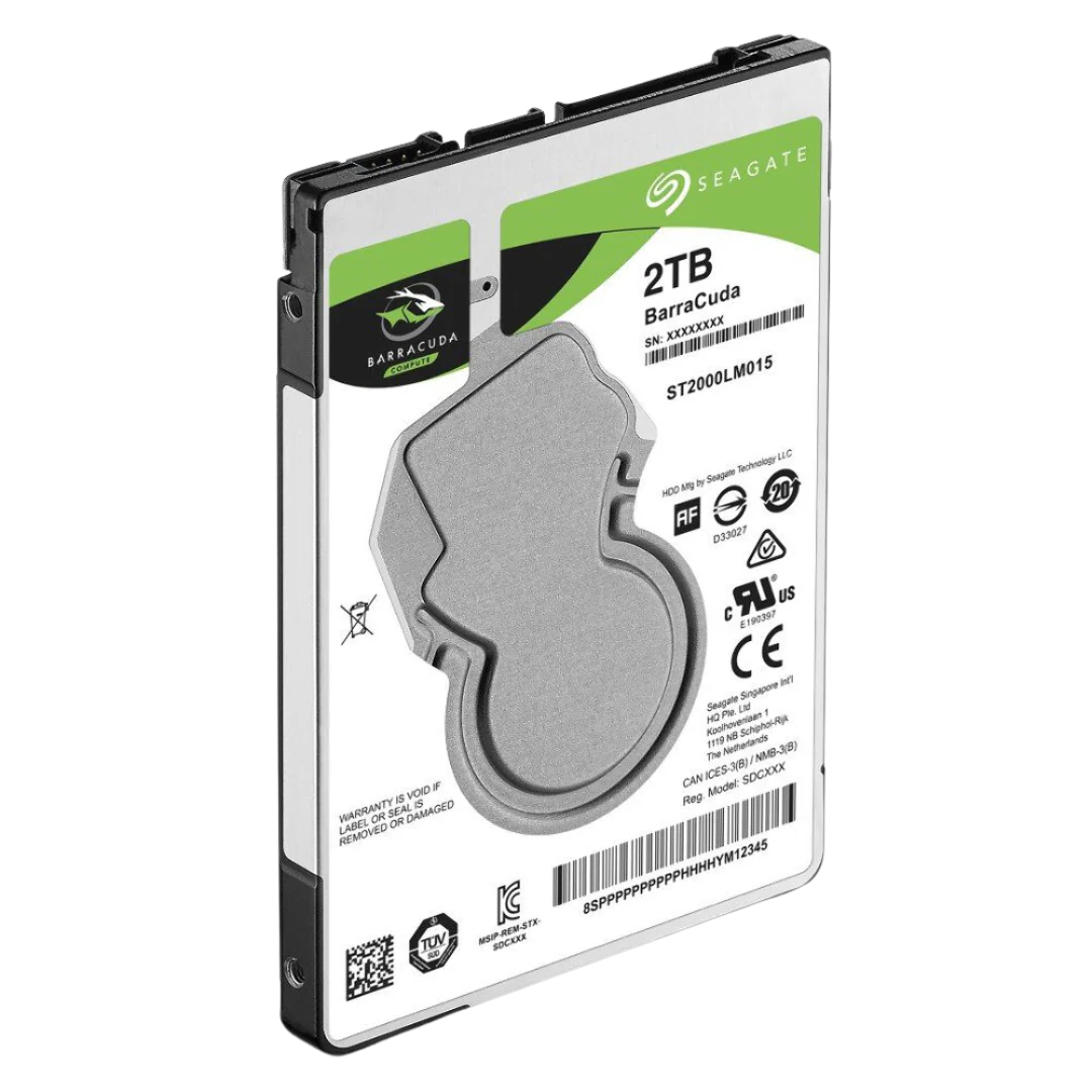 Seagate Barracuda 2TB Internal HDD SATA 6Gb/s 5400 RPM 2.5 Inch 128MB Cache