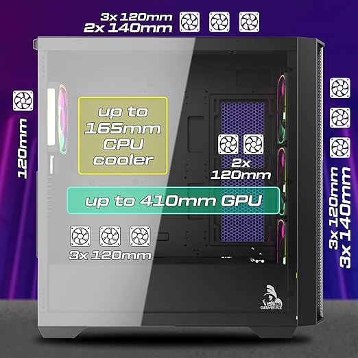 TAG Gamerz Andromeda Mid-Tower Gaming PC Case - Image 5