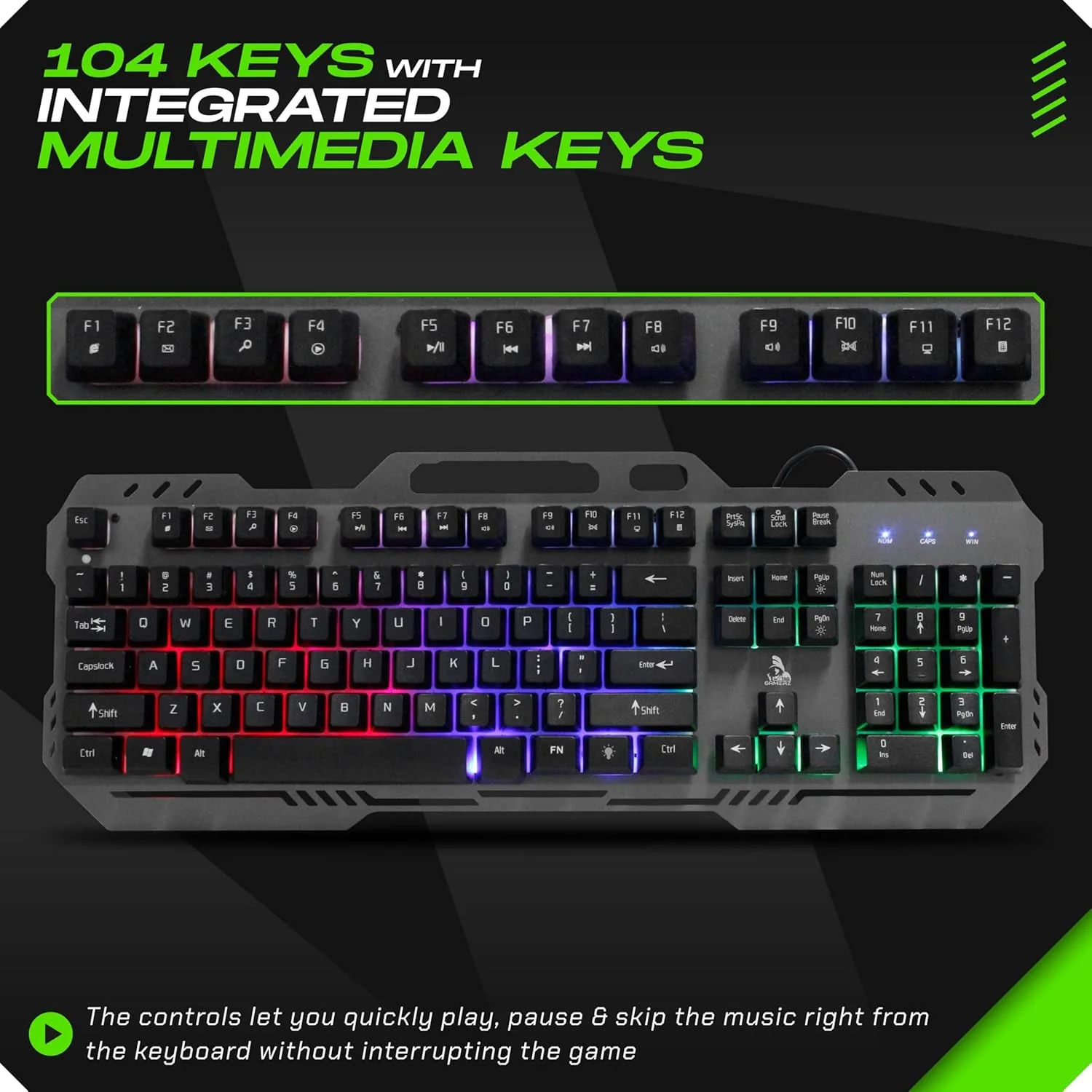 TAG GAMERZ Avenger 2.0 RGB Gaming Keyboard and Mouse Set (Black) - Image 6