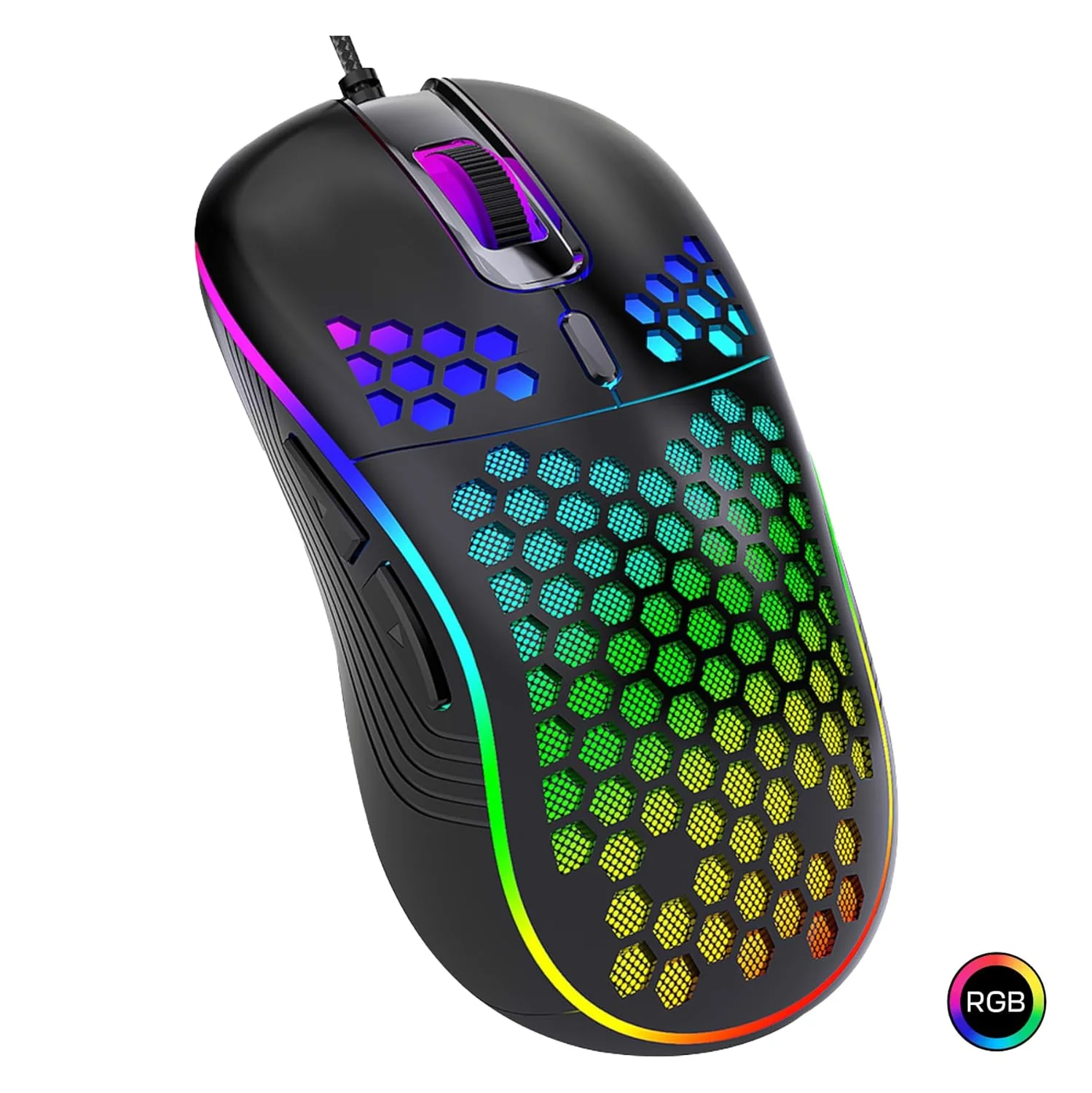 TAG Gamerz Fusion RGB Honeycomb Gaming Mouse Black Edition - Image 2
