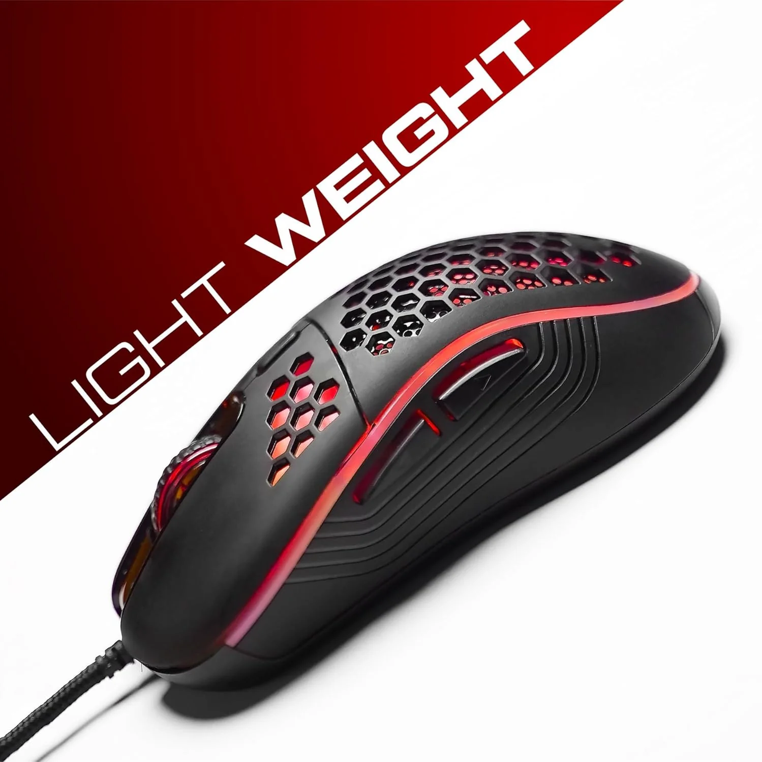 TAG Gamerz Fusion RGB Honeycomb Gaming Mouse Black Edition - Image 4