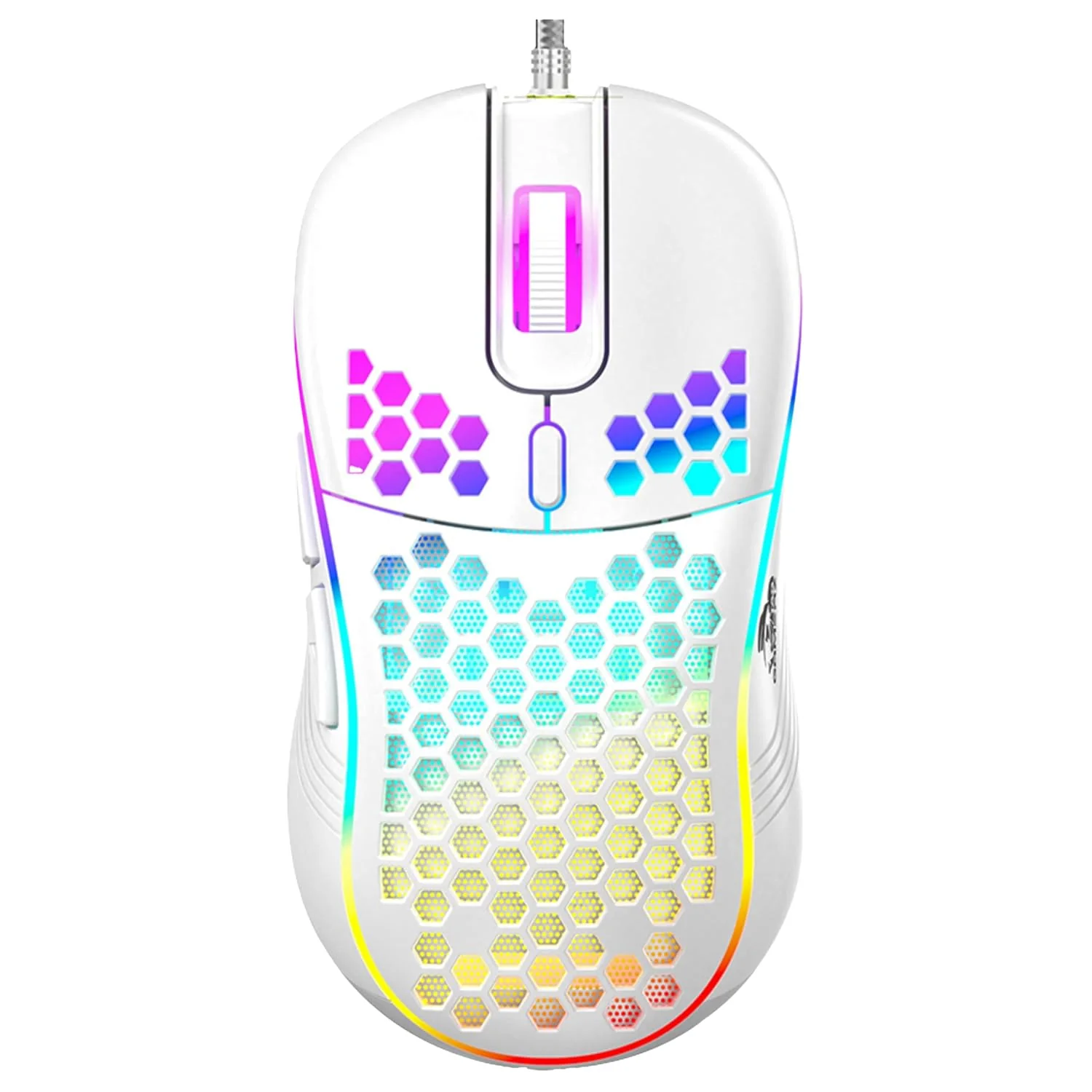 TAG Gamerz Fusion RGB Honeycomb Gaming Mouse White Edition
