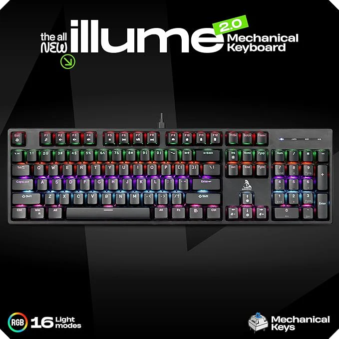 TAG Gamerz Illume 2.0 Mechanical Gaming Keyboard (Black) - Image 3