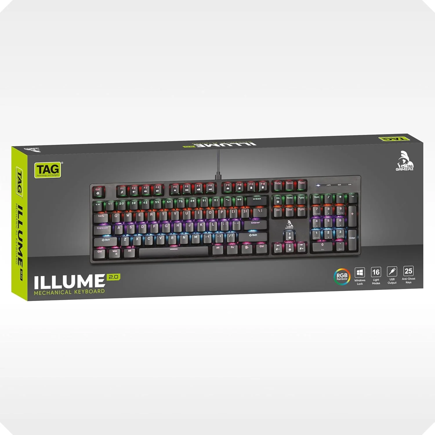 TAG Gamerz Illume 2.0 Mechanical Gaming Keyboard (Black) - Image 7