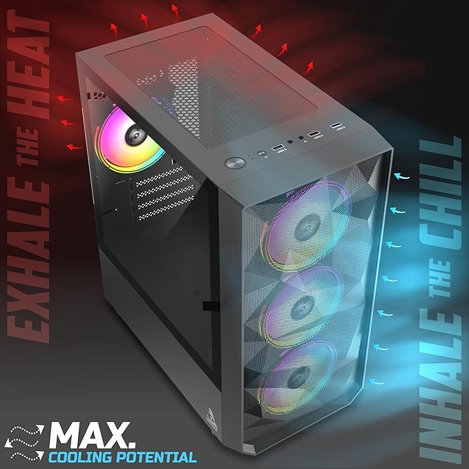 TAG Gamerz Pulser Mid-Tower Gaming PC Case - Image 4
