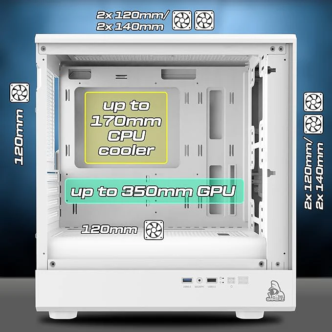 TAG Gamerz Starlight Mid-Tower Gaming PC Case - Image 7