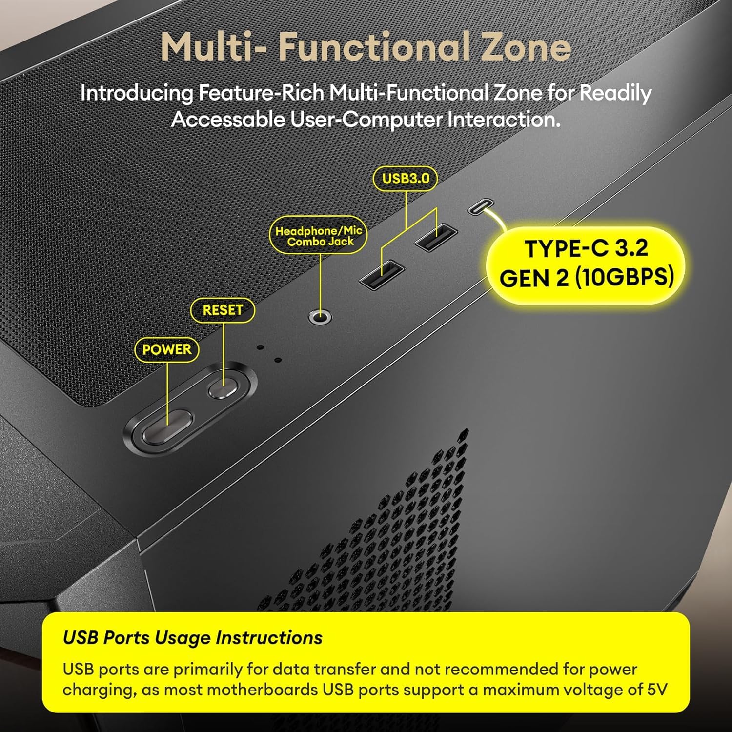 TAG Gamerz Stellar Alpha Mid-Tower Gaming PC Case (Black) - Image 4