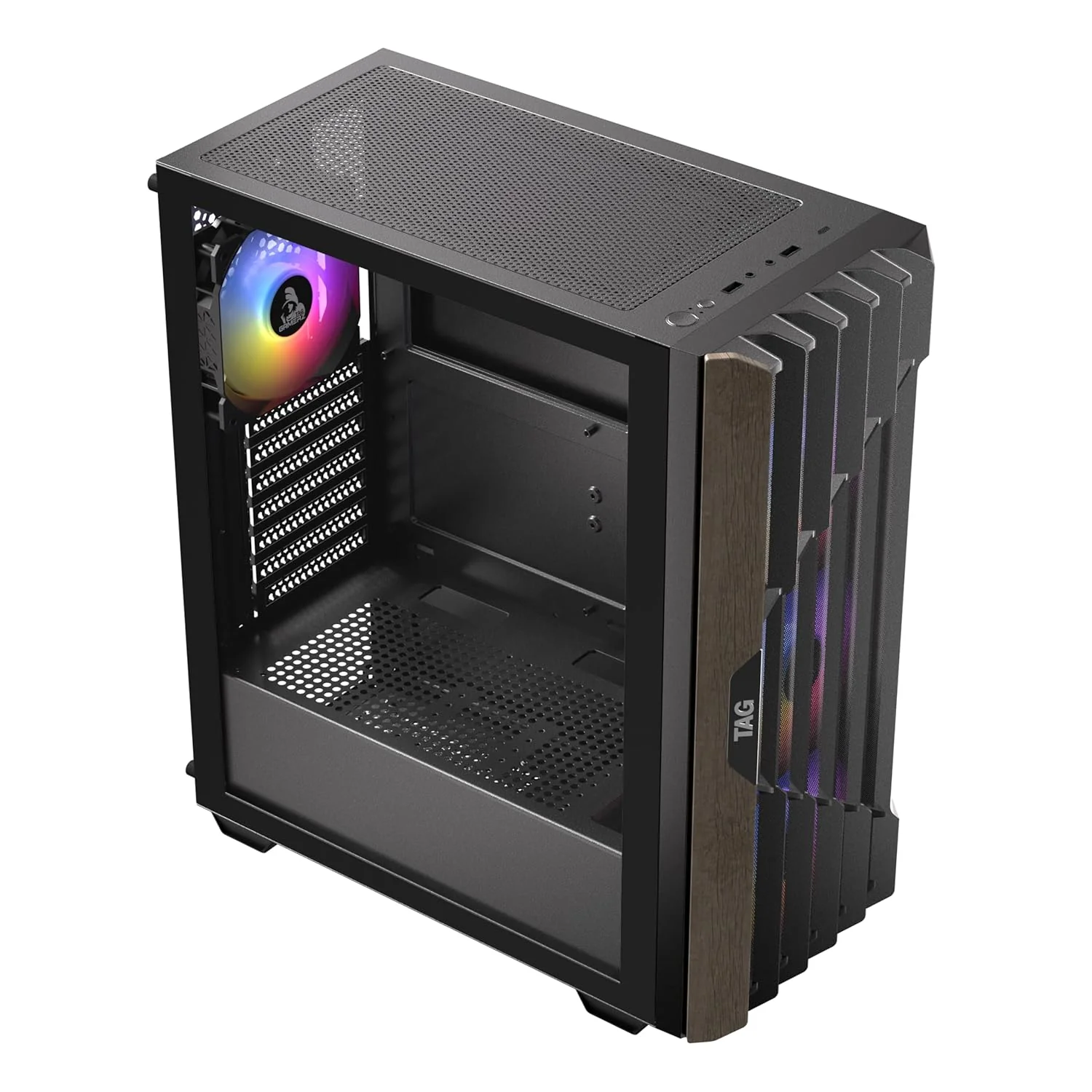 TAG Gamerz Stellar Elite Mid-Tower Gaming PC Case (Black) - Image 7
