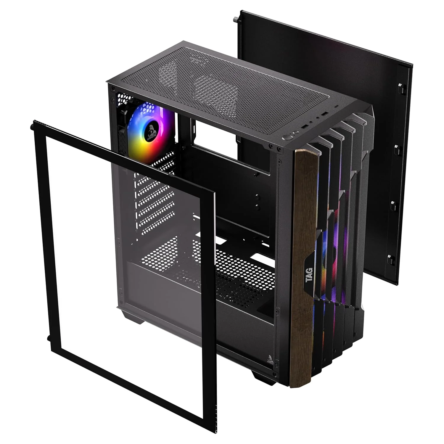 TAG Gamerz Stellar Elite Mid-Tower Gaming PC Case (Black) - Image 8