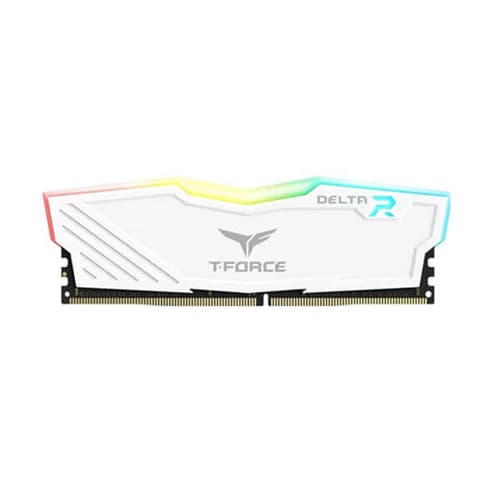 TEAMGROUP T-Force Delta RGB CL16 DDR4 16GB (16GBx1) 3200MHz Desktop RAM (White)