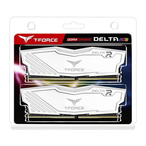 TEAMGROUP T-Force Delta RGB CL16 DDR4 32GB (16GBx2) 3200MHz Desktop RAM (White) - Image 2